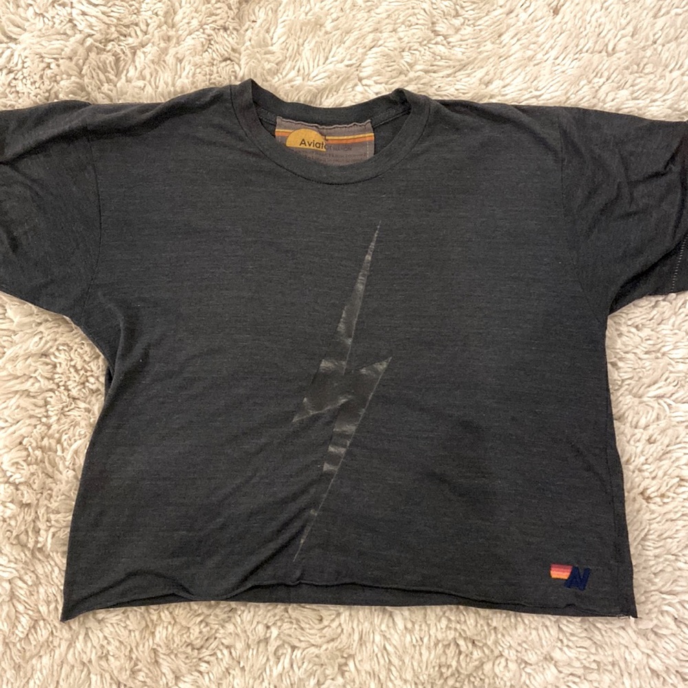 Aviator Nation Lighting Bolt Boyfriend Tee